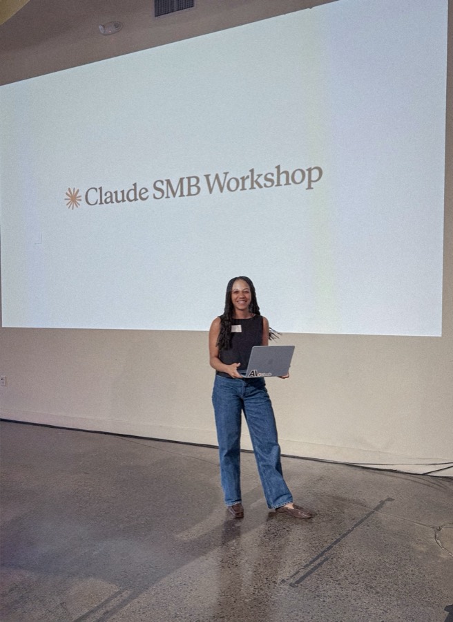 Sarah Forrest leading a Claude SMB workshop